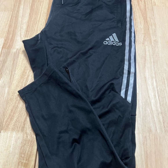 XL Adidas Track Sweatpants Mens Unisex Women Pants Activewear Sports Spandex Bla - Picture 8 of 9